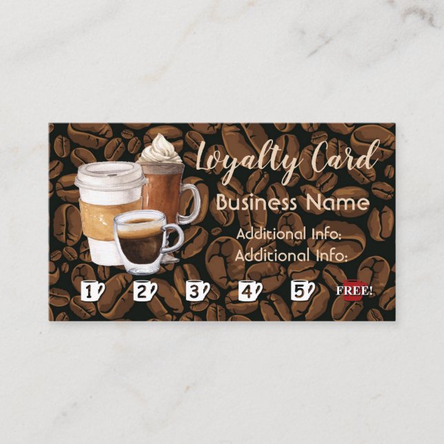 Coffee Shop Loyalty Card (Front)