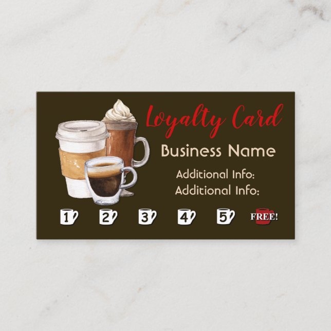 Coffee Shop Loyalty Card 3 (Front)