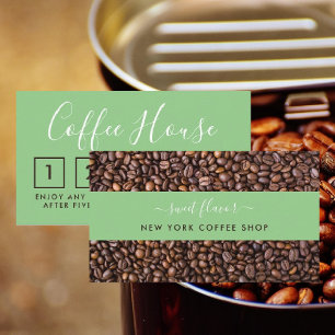 Coffee Shop Loyalty Card - Coffee Bean Strip