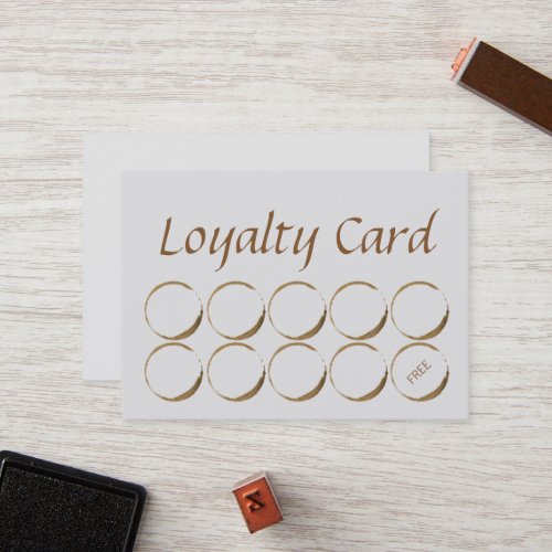 Coffee Shop Loyalty Card _ coffee stain
