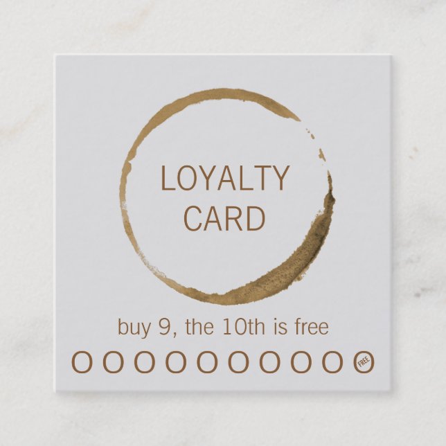 Coffee Shop Loyalty Card - coffee stain (Front)