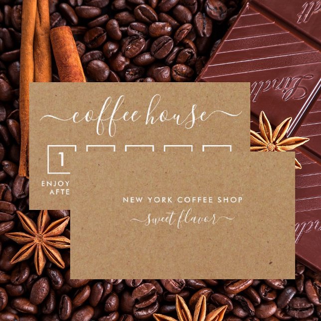 Coffee Shop Loyalty Card - Rustic Kraft (Creator Uploaded)