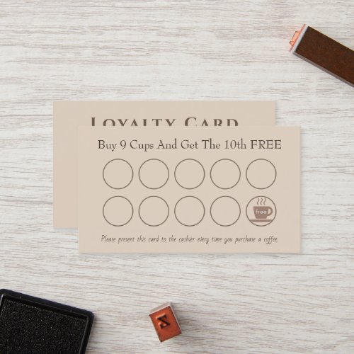Coffee Shop Loyalty Cards