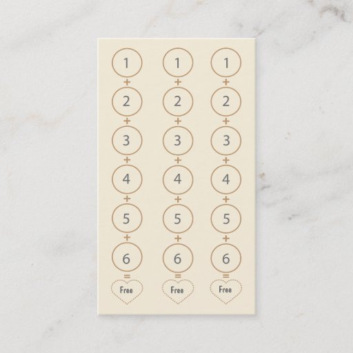 Customizable Coffee Shop Loyalty Punch Card Business Card