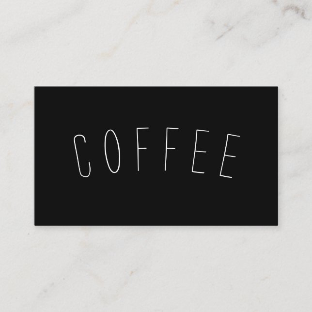 Coffee Shop Loyalty Simple Curve Punch Card (Front)