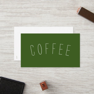 Coffee Shop Loyalty Simple Curve Punch Card