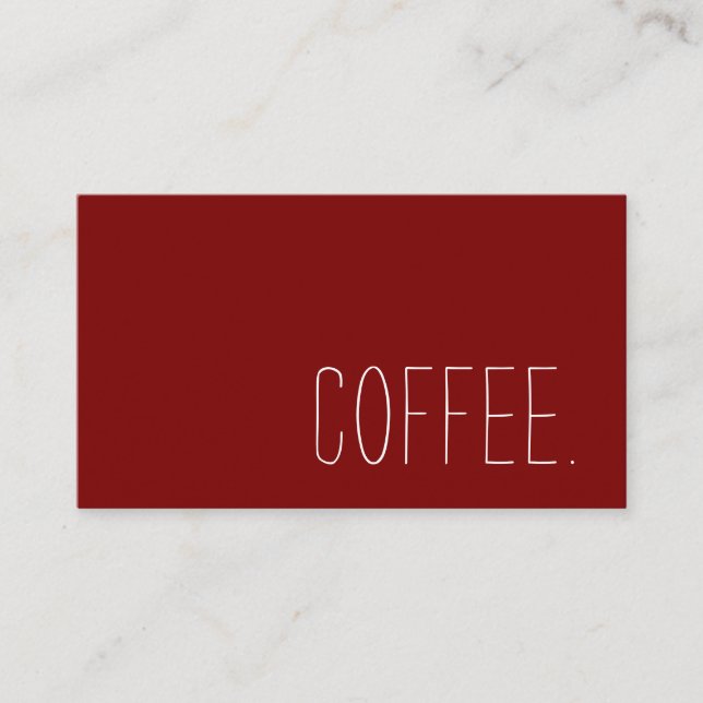 Coffee Shop Loyalty Simple Punch Card (Front)