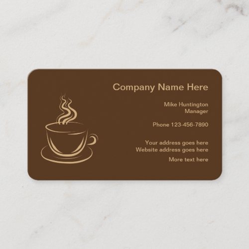 Coffee Shop Modern Business Card