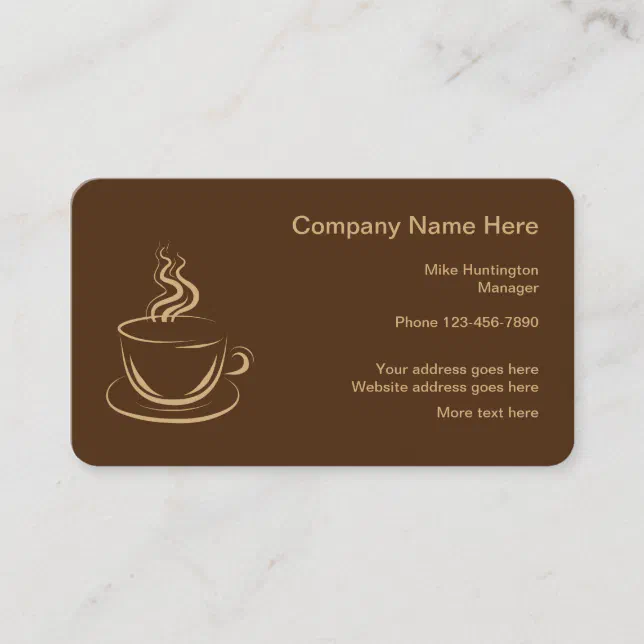 Coffee Shop Modern Business Card | Zazzle