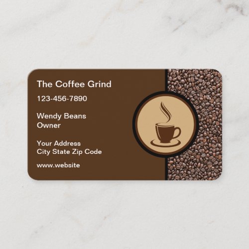 Coffee Shop Modern Coffee Cup Theme Business Card