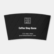 Coffee Shop Name & Business Logo Branded Black