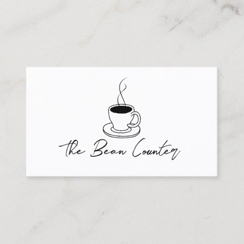Coffee Shop Professional Minimalist Business Card