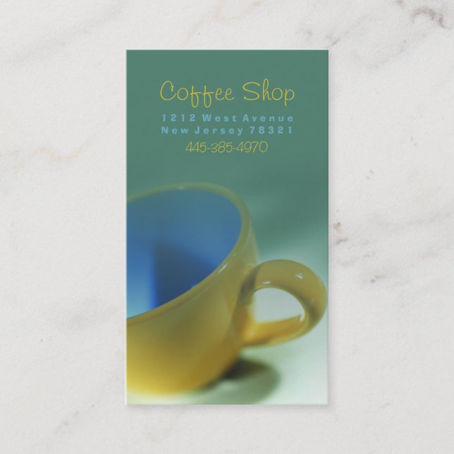 Coffee Shop Punch Business Cards (Front)