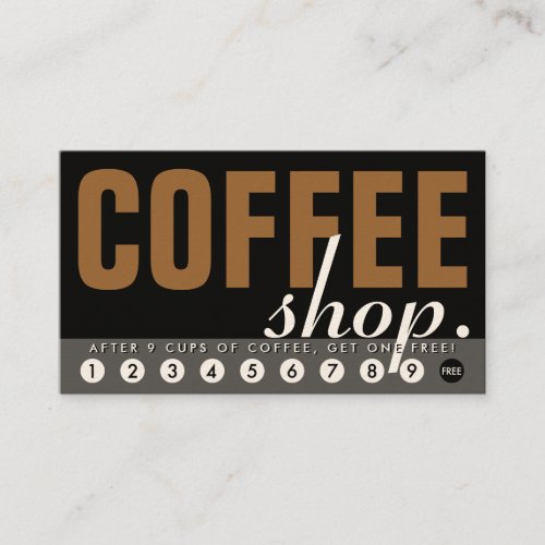 coffee shop rewards program loyalty card