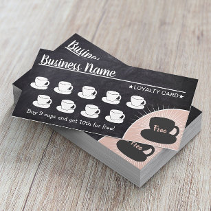 Customize YOUR COMPANY Coffee Shop Loyalty Punch Business Cards  Personalized with your business info (500)