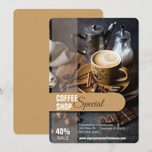 coffee shop sale flyer invitation (Front/Back)