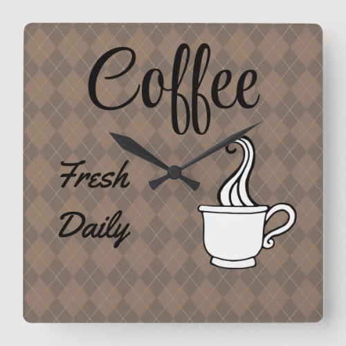 Coffee Shop Sign Wall Clock Kitchen Gift