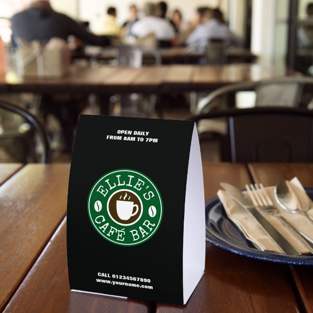 Coffee Shop Table Tent Menu Template For Cafe (Insitu(Restaurant))