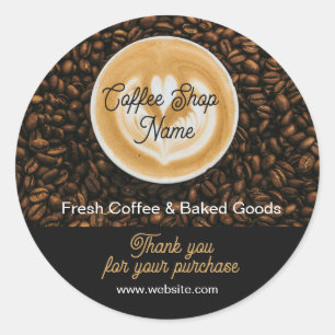 Coffee Shop Thank You Sticker Cafe Thank You
