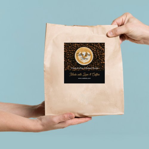 Coffee Shop Thank You Sticker | Cafe Thank You