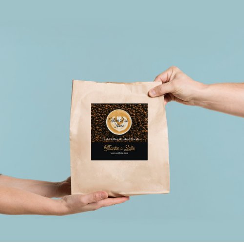 Coffee Shop Thank You Sticker | Cafe Thank You