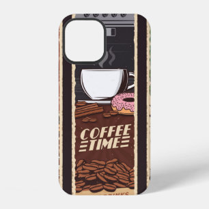 Coffee shop vintage vintage banners, cafeteria an iPhone 12 case