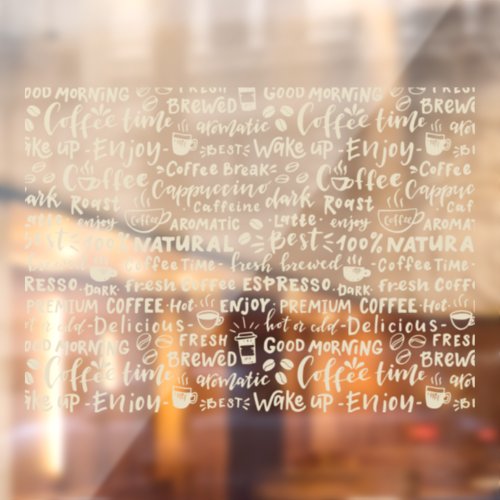 Coffee shop window decals modern window cling