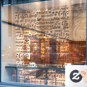 Coffee shop window decals, modern window cling