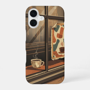 Coffee Shop Window View iPhone 16 Case