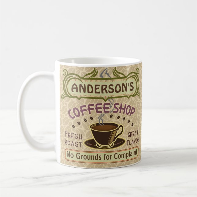 Coffee Shop with Cup Create Your Own Personalized (Left)