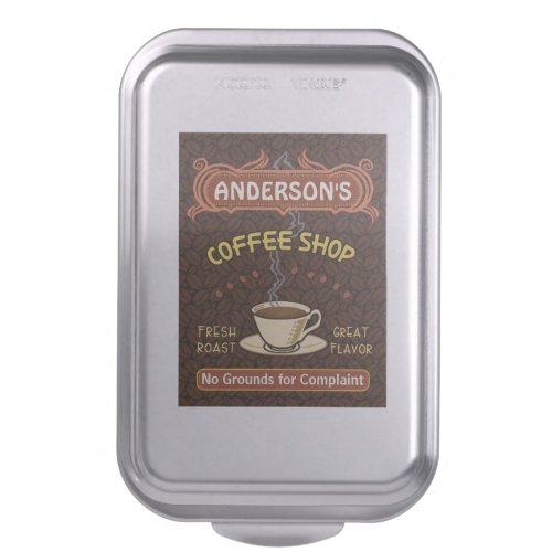 Coffee Shop with Mug Create Your Own Personalized Cake Pan