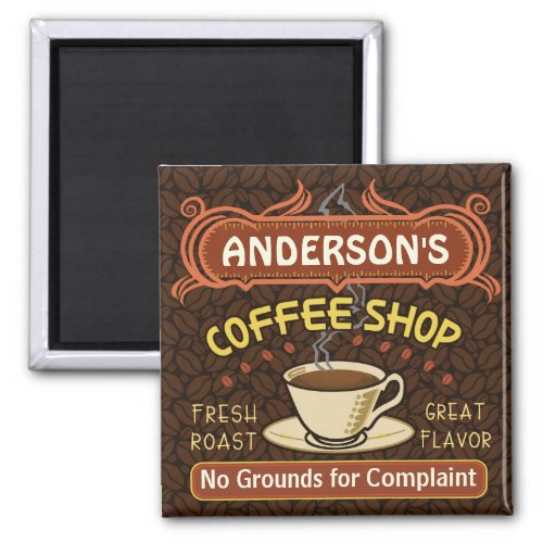 Coffee Shop with Mug Create Your Own Personalized Magnet