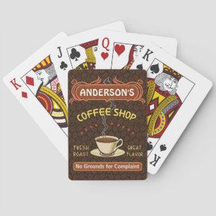 Coffee Shop with Mug Create Your Own Personalized Poker Cards