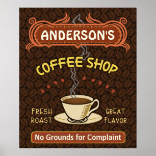 Coffee Shop with Mug Create Your Own Personalized Poster