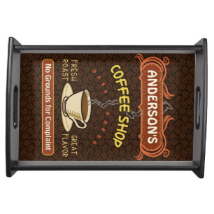 Coffee Shop with Mug Create Your Own Personalized Serving Tray