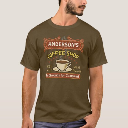 Coffee Shop with Mug Create Your Own Personalized T_Shirt