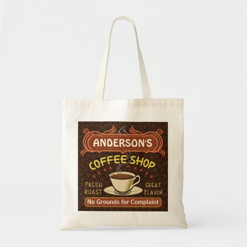 Coffee Shop with Mug Create Your Own Personalized Tote Bag