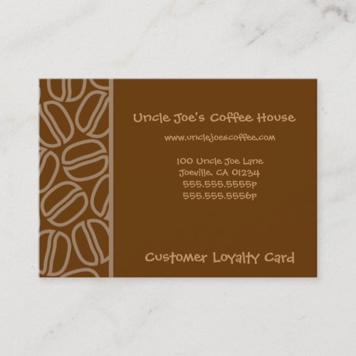 Coffee Shoppe Business and Punch Cards