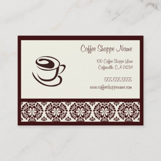 Customizable Coffee Shoppe Punch Cards Business Card Template