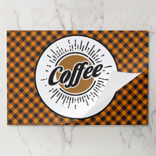 Coffee sign paper placemat