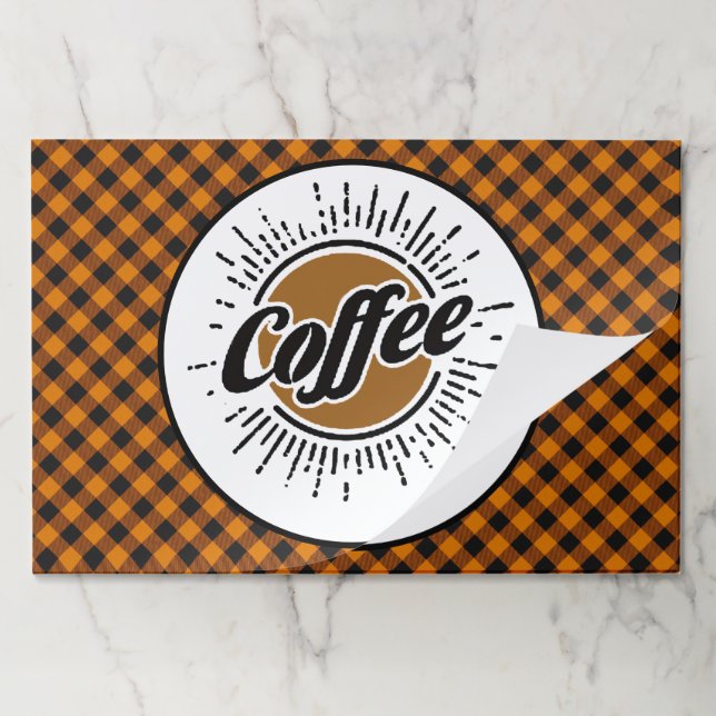 Coffee sign paper placemat (Folded)
