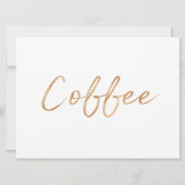 "Coffee" Sign | Stylish Gold Rose Hand Lettered (Front)
