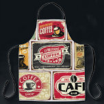 Coffee signs and labels collection. Retro and vint Apron<br><div class="desc">Coffee signs and labels collection. Retro and vintage coffee poster with various coffee cups and coffee beans. Vintage illustration. 
vintage,  retro,  poster,  coffee,  background,  sign,  old,  logo,  illustration,  vintage,  nostalgic,  time,  label,  cafe,  advertising,  restaurant,  hand drawn,  bean,  design,  mugvintage,  retro,  illustration, </div>