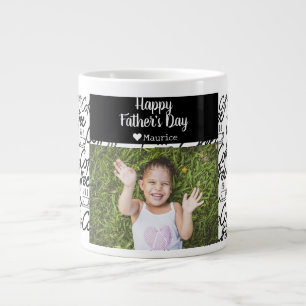 Coffee Simple Elegant Modern Fathers Day Photo Giant Coffee Mug