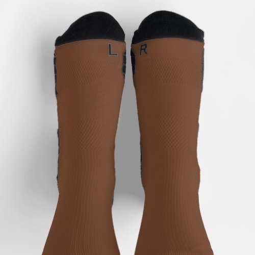 Coffee Solid Plain Color Socks