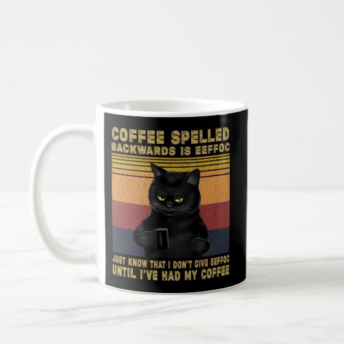 Coffee Spelled Backwards Is Eeffoc Cats Drink Coff Coffee Mug