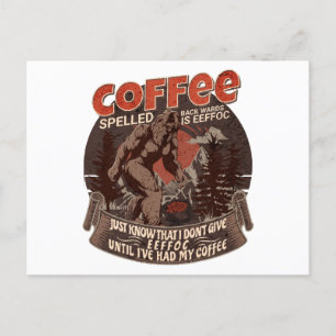 Coffee Spelled Backwards Is Eeffoc Holiday Postcard