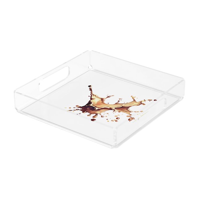 Coffee Spill Acrylic Tray (Angled)