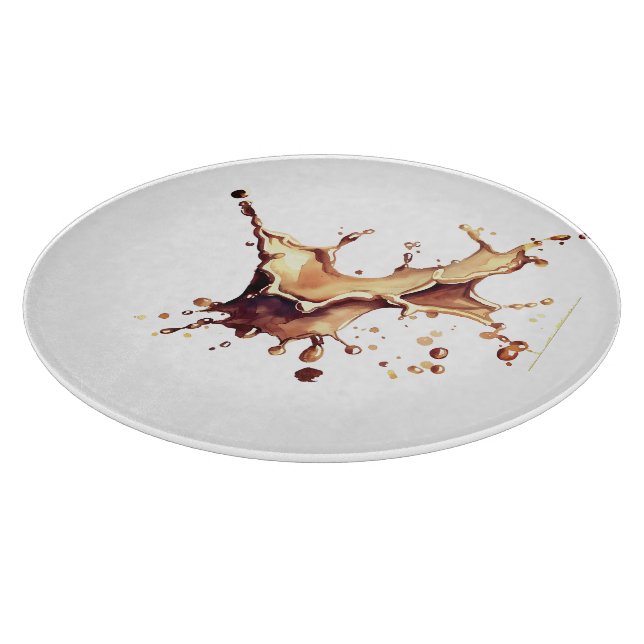 Coffee Spill Cutting Board (Corner)
