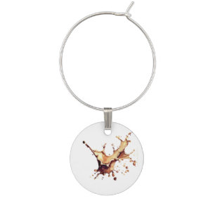 Coffee Spill Wine Charm
